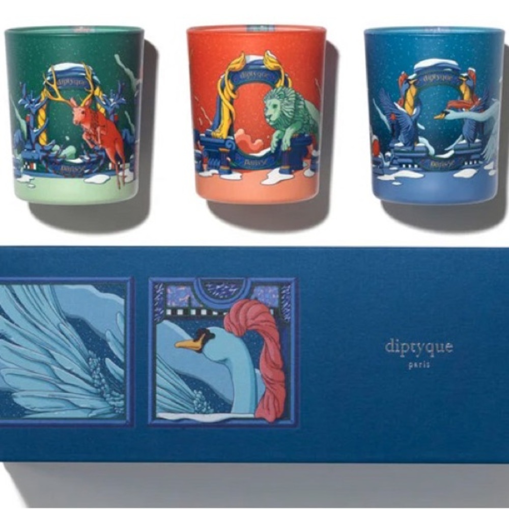 Diptyque Limited Edition Holiday Candle Set, 70g x 3, New and Sealed.